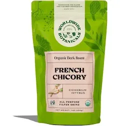 Worldwide Botanicals French Chicory Root - Dark Roast Brew Like Coffee, Blend