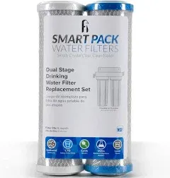 Dual Stage Drinking Water Filter Replacement Set, filters VOC Mercury Lead Cysts