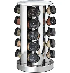 Kamenstein 20 Jar Revolving Stainless Steel Spice Rack