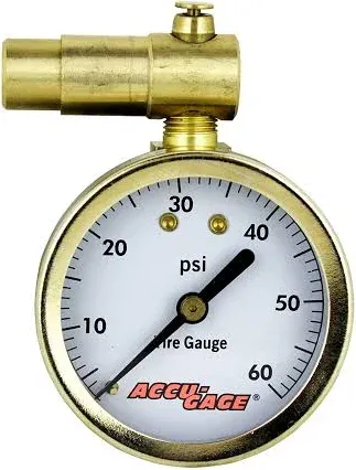 Accu-Gage Professional (60 PSI) Swivel Angle Dial Tire Pressure Gauge