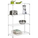 Honey-Can-Do 4-Shelf Steel Heavy Duty Adjustable Storage Shelves White 250 Lbs