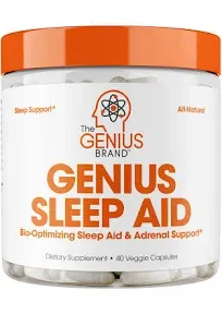 GENIUS SLEEP AID  Smart Sleeping Pills &amp; Adrenal Fatigue Supplement- Natural St