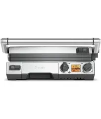 Breville BGR820XL Smart Grill Electric Countertop Grill Flat &amp; Ribbed Plate