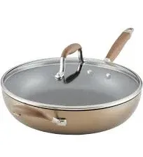 Anolon Advanced Home Hard-Anodized Nonstick Deep Frying Pan with Lid