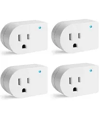 Oviitech Single Surge Protector Plug, Grounded Outlet Wall Tap Adapter with Indicator Light, 1 Outlet,245J/125V, ETL, White, 4Pack