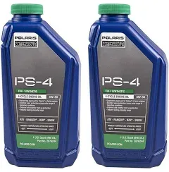 PS-4 Full Synthetic 5W-50 4-Cycle Oil 1QT 2876244 Polaris ATV Ranger RZR 2 PACK