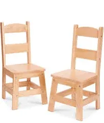 Melissa & Doug White Wooden Chair Pair