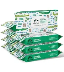 Amazon Brand - Mama Bear Fragrance Free Flushable Toddler Toilet Wipes, 336 Count (8 Packs of 42)