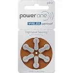 Size P312 Powerone Hearing Aid Batteries, 60 Count