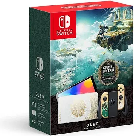 Nintendo Switch OLED ZELDA Console 4310mAh 64GB Wi-Fi, Bluetooth, LAN 2 Years