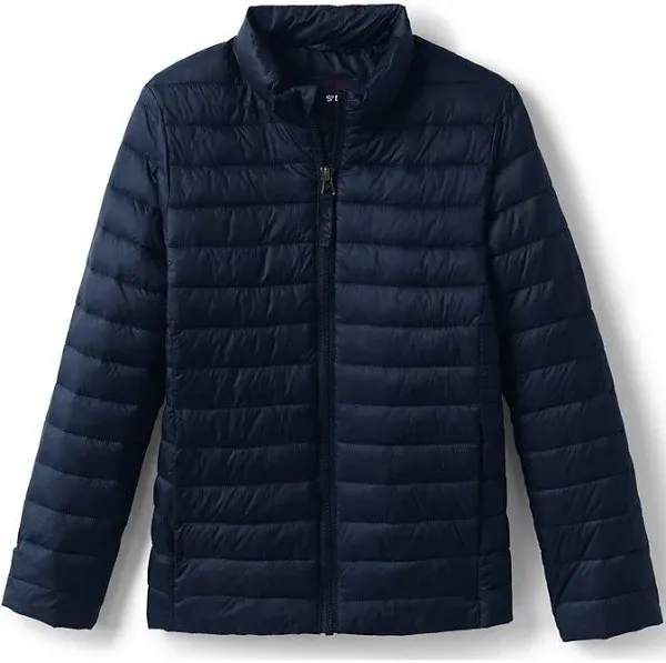 Lands' End School Uniform Women's ThermoPlume Jacket - Small - Evergreen