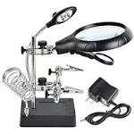 Vludiss Desktop LED Lighted Magnifying Glass Soldering Station