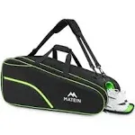 MATEIN Tennis Bag 6 Rackets, Large Protective Convertible Racquet Backpack with Shoes Compartment for Men Women, Sturdy Racket Bag with Cooler Pocket & Removeable Shoulder Strap for Sport Equipment