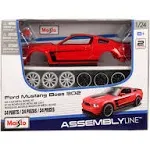 1/24 Assembly Line Metal Model Kit: 2012 Ford Mustang Boss 302 (Red)