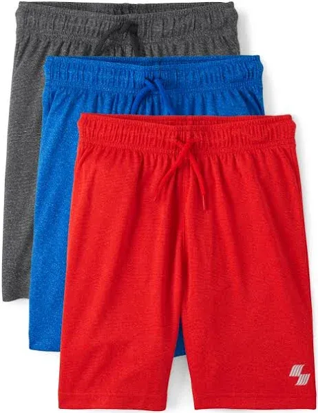 The Children's Place Boys' Athletic Basketball Shorts, 3 Pack