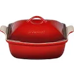 Le Creuset Heritage Stoneware Deep Covered Baker in Cerise