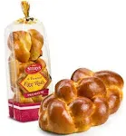 Traditional Braided Shabbat Challah Breads & Rolls | Fresh & Delicious | Great for Shabbat or Any Holiday | 1 Challah Bread & 1 Pack of 6 Challah