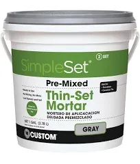 CUSTOM BUILDING PRODUCTS, INC. CTTSG1-2 Thin-Set Mortar, Gray, Paste, 1 gal Pail