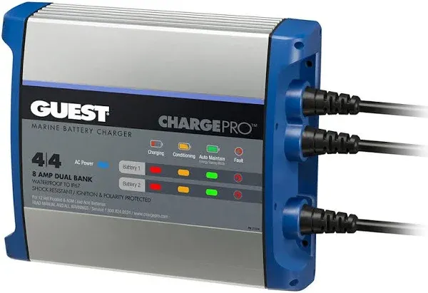 Guest 2707A On-Board Battery Charger 8A / 12V, 2 Bank, 120V Unspecified 