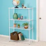 Honey Can Do 4-Tier Heavy-Duty Adjustable Shelving Unit with 250-lb Weight Capacity, White