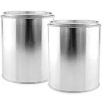 Empty Quart Paint Cans with Lids (2 Pack); Unlined Metal Paint Cans Value Pack