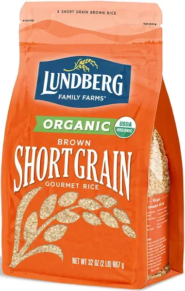 Lundberg Family Farms Rice, Gourmet, Organic, Brown, Short Grain - 32 oz