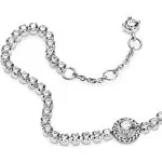 Pandora Sterling Silver Sparkling Halo Tennis Bracelet