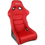 NRG frp-300rd: FRP Bucket Seat Red Cloth - Large