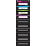 File Storage Pocket Chart, Black