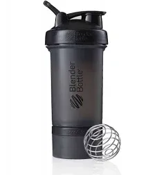 Classic V2 Shaker Bottle, For Protein Shakes, Pre Workout, 20-Ounce, Clear/Black