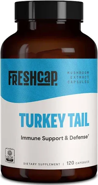 FreshCap Mushrooms Turkey Tail Capsules 120 Count