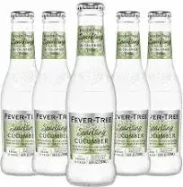 Fever Tree Sparkling Cucumber Tonic - Premium Quality Mixer and Soda - Refreshing Beverage for Cocktails & Mocktails 200ml Bottle