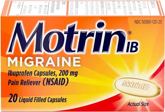 Motrin IB Migraine Liquid Filled Caps