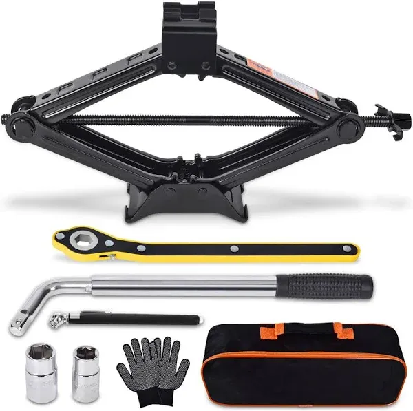 Efficient 2 Ton Car Jack Kit for Easy Tire Changes - Universal Vehicle Lifting