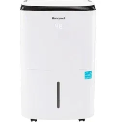 Honeywell TP70AWKNR 50 Pint (70 Pint DOE 2019 Standard) Smart Portable Dehumidifier with Alexa Voice Control, White