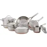 Anolon Nouvelle Copper Stainless Steel 10 Piece Cookware Set