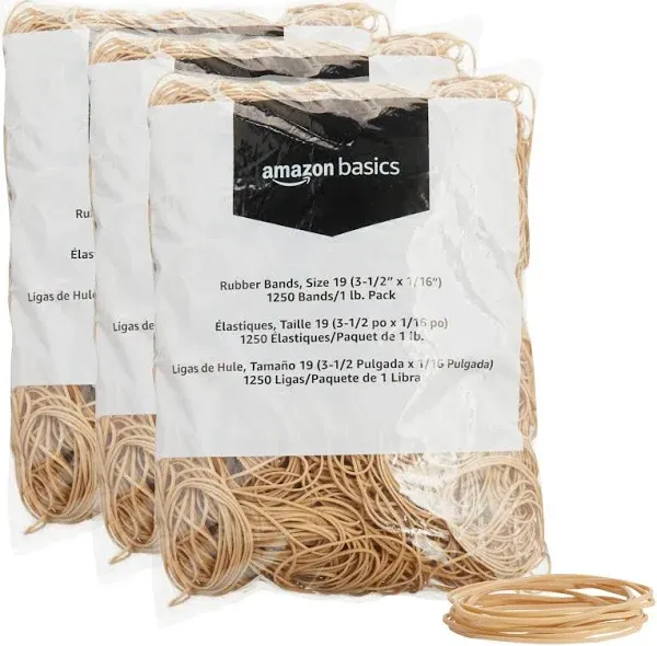 Amazon Basics Rubber Bands Size 19