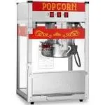 Olde Midway Commercial Popcorn Machine Maker Popper with 8-Ounce Kettle - Red