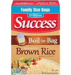 Success Boil-in-Bag Rice, White Rice, Quick and Easy Rice Meals, 32-Ounce Box