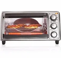 Dorm Black & Decker 4-Slice Toaster Oven - 1150W - Stainless Steel