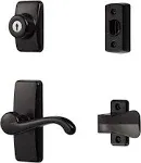 Ideal Deluxe Storm and Screen Door Lever Handle and Keyed Deadbolt