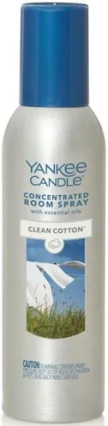 2 Yankee Candle CLEAN COTTON Room Spray Perfume Mini 1.5 oz