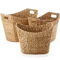 Casafield Set of 3 Oval Baskets with Handles