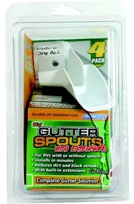 Camco RV Gutter Spouts With Extensions, White