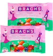 BrachsJelly Beans Candy Assorted Tantalizing Flavors for Kids and Adults, Individually Wrapped Colorful Vibrant Candy Jelly Beans for Basket Treats, and Events, 2-Pack, 9oz