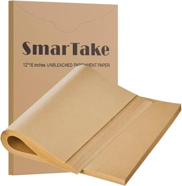 SMARTAKE 200 Pcs Parchment Paper Baking Sheets