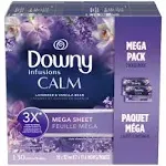 Downy Infusions Fabric Softener Dryer Sheets Calm