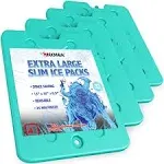 Kona Large Ice Packs for Coolers - Slim Space Saving Design - 25 Minute Freeze Time