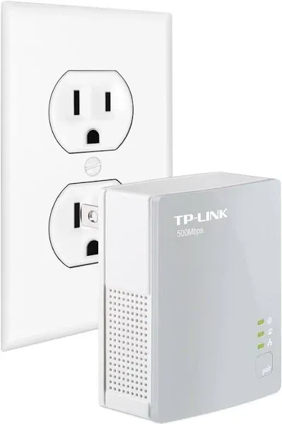 TP-LINK AV600 Nano Powerline Adapter Starter Kit, White, 2/Pack (TL-PA4010KIT)