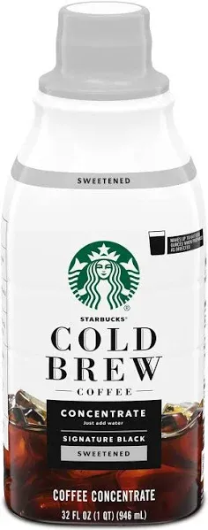 Starbucks Coffee Concentrate Cold Brew Signature Black